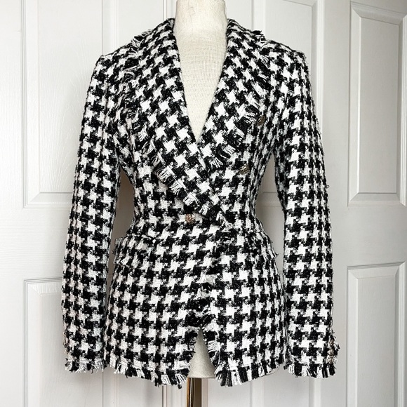 Rare Rachel Zoe Houndstooth Tweed Chic 
